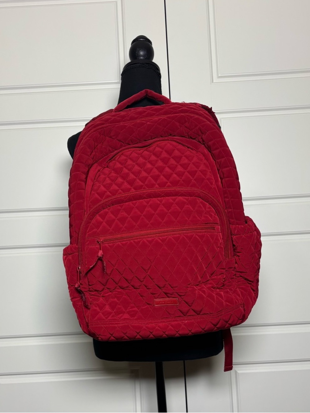 Vera Bradley Red Quilted Backpack | Lightweight Travel School Bag